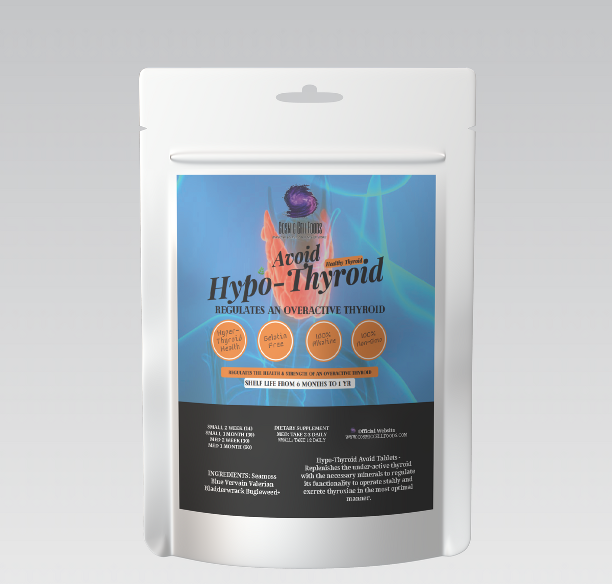 Hypo-Thyroid Avoid Herbal Tablets - Regulates Underactive Thyroid